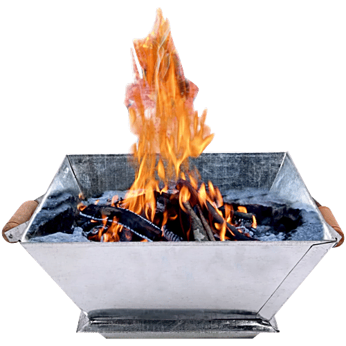 Divine Art Iron Hawan Kund - 15.24 x 10.16 cm, 1 pc  Sturdy Iron Construction
 Ideal for Religious Rituals