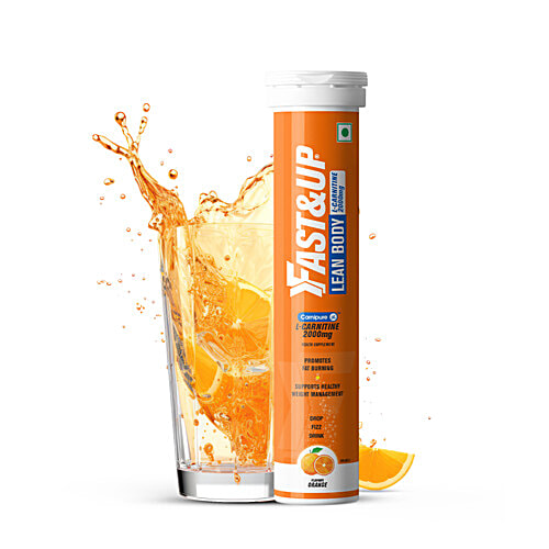Fast&Up Lean Body Weight Loss Supplement Tablets For Faster Fat Burn, Orange, 20 pcs  Promotes Fat Burning, Supports Healthy Weight Management, Drop Fizz Drink