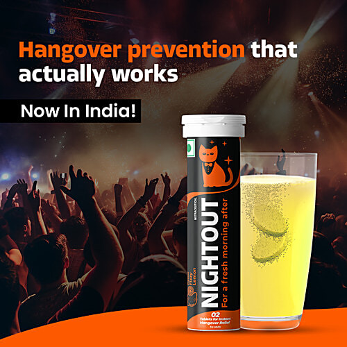 Fast&Up Nightout Hangover Relief Tablets, 10 pcs  Hangover Free Morning, Promotes Hydration, Promotes Energy & Focus, Helps Prevent Headache & Fatigue
