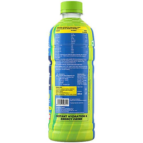Fast&Up Fast&Up Reload Lemon Blast Energy Drink, 500 ml  Ready To Drink, Instant Hydration, 5 Essential Electrolytes, Less than 1 g Sugar per Serving