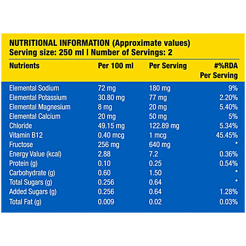 Fast&Up Fast&Up Reload Lemon Blast Energy Drink, 500 ml  Ready To Drink, Instant Hydration, 5 Essential Electrolytes, Less than 1 g Sugar per Serving