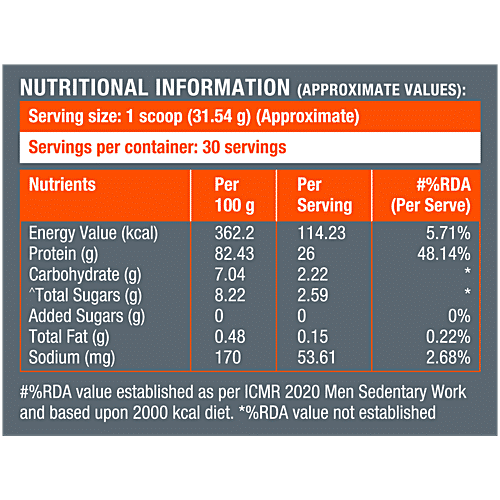 Fast&Up Isolate Rich Chocolate Whey - With Added Digestive Enzymes & Probiotics, 930 g 30 Servings, No Added Sugar