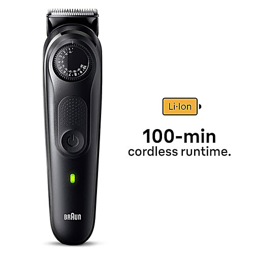 Braun Beard Trimmer - Series 5, BT5410, Space Grey, 1 pc  Lifetime Sharp Blades, 39 Length Settings, Advanced German Engineering, 100-min Runtime