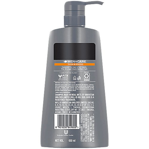 Dove Men+Care Thick & Strong 2 In1 Shampoo + Conditioner, 650 ml  
