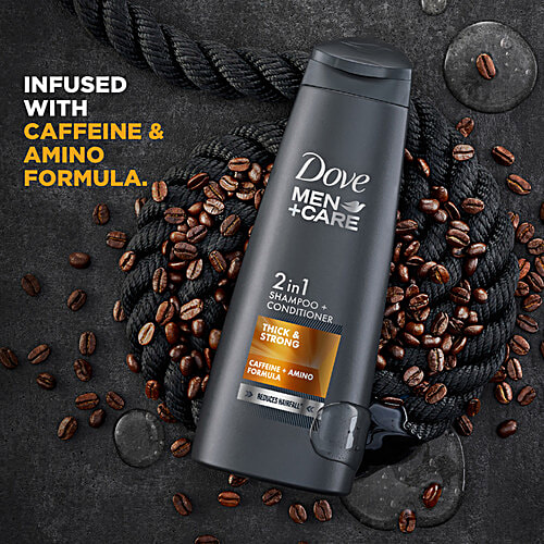 Dove Men+Care Thick & Strong 2 In1 Shampoo + Conditioner, 650 ml  
