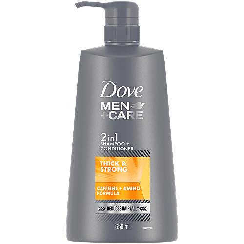 Dove Men+Care Thick & Strong 2 In1 Shampoo + Conditioner, 650 ml  