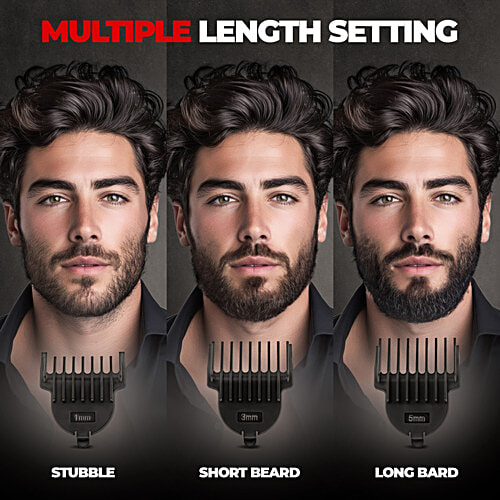 Beardo Ape-X Prime 3 In 1 Multipurpose Trimmer For Men – Beard, Precision, Ear & Nose Trimmer & Type-C Charging, 1 pc  With Stainless Steel Self-Sharpening Blades