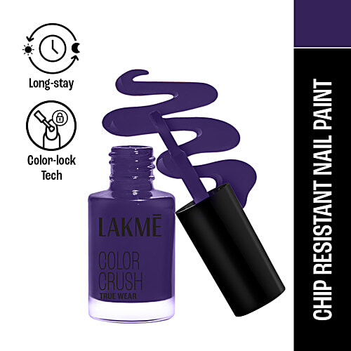 Lakme True Wear Colour Crush Nail Polish, Long Lasting & Vibrant Nail Paint, 6 ml 65 Shade Chip Resistant Nail Paint, Colour Lock Tech, Long Stay