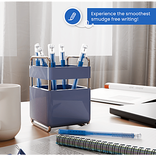 Linc Ocean Gel Pens - 0.55 mm Tip, Blue Ink, 10 pcs  Smooth Writing
 Comfortable Grip