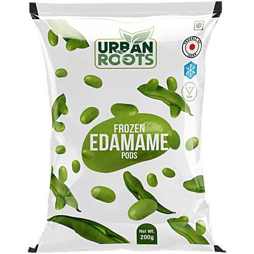 Urban Roots Frozen Edamame Beans Pods, 200 g  Vegan, Soyabean, Edamame Bean Pods