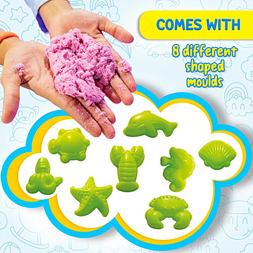 Wembley Active Sand Art - For Kids, Craft Activity Kit, Kinetic Sand, With Moulds, 8 Different Shapes, 1 pc  Creative Toys for Kids Aged 8+