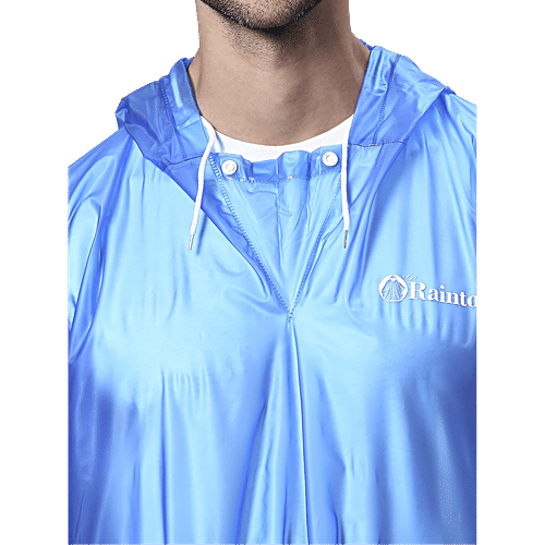 Zeel Raincoat Hooded, Unisex, Blue, 1 pc  