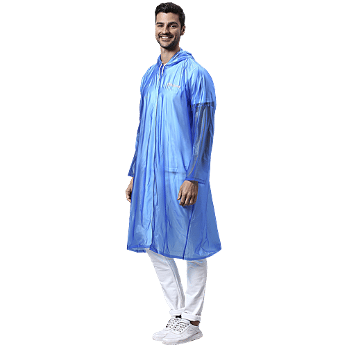 Zeel Raincoat Hooded, Unisex, Blue, 1 pc  