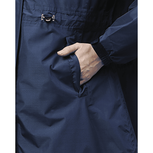 Zeel Rain Jacket With Hood For Women, Waterproof, Blue, L, 1 pc