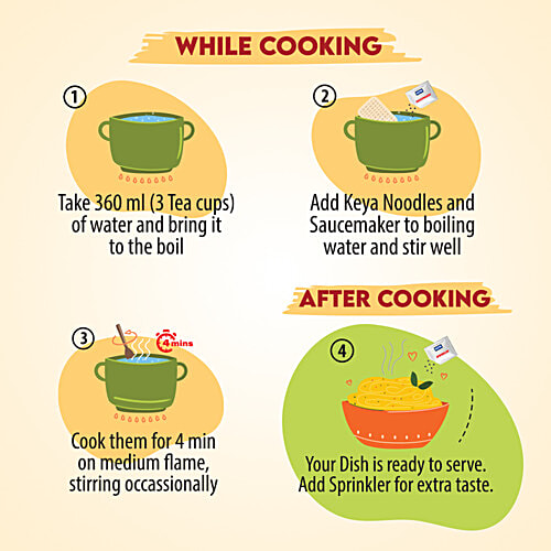 Keya Schezwan Noodles - Hot & Scrunchy Ramyun, 83.5 g Pouch 