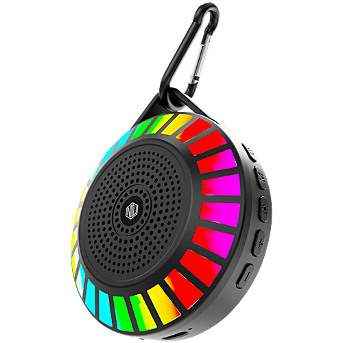 Nu Republic Sonic Pop 50 Bluetooth Speaker - With Upto 14 Hrs Playtime, RGB LED Lights, 5W Output, 50 mm Dynamic Drivers, BT V5.3, Black, 1 pc