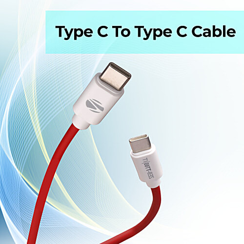 Zebronics Type C To Type C 65W Charging & Data - 1.5 m, ZEB TT65, 1 pc  