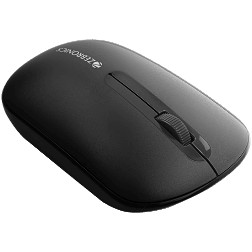 Zebronics MS Wireless Optical Mouse - Pulse Black, 1 pc  