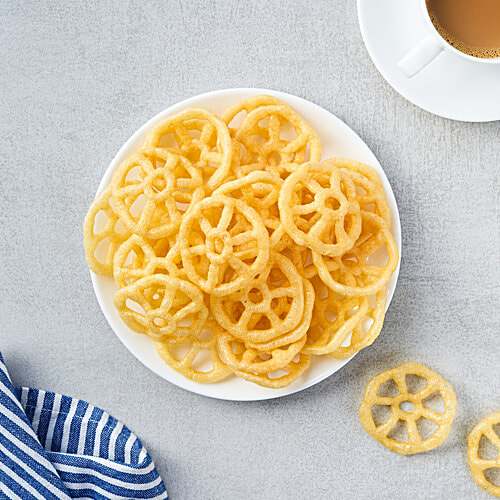 fresho! Hot Chips - Salted Fryums, Wheels, 50 g