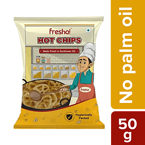fresho! Hot Chips - Salted Fryums, Wheels, 50 g