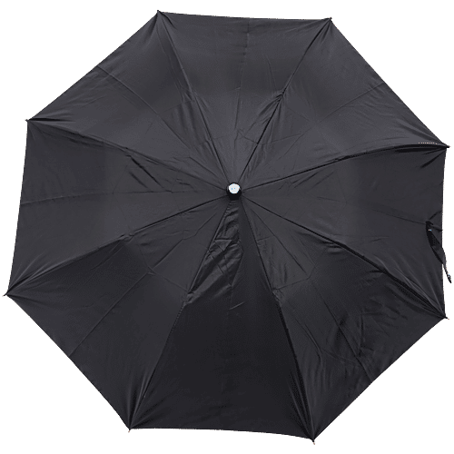 bb home 2 Fold Auto-Open Umbrella - With Fabric Cover, Black, UV Protection Coating, 1 pc  