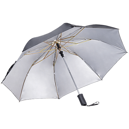 bb home 2 Fold Auto-Open Umbrella - With Fabric Cover, Black, UV Protection Coating, 1 pc  