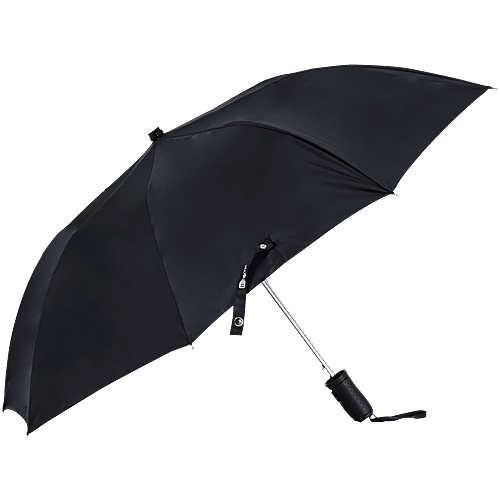 bb home 2 Fold Auto-Open Umbrella - With Fabric Cover, Black, UV Protection Coating, 1 pc  