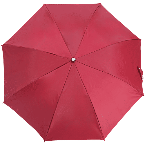bb home 2 Fold Auto-Open Umbrella - With Fabric Cover, Maroon, UV Protection Coating, 1 pc