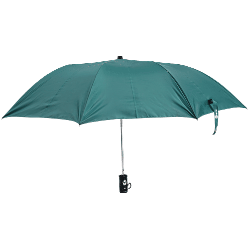bb home 2 Fold Auto-Open Umbrella - With Fabric Cover, Green, UV Protection Coating, Large, 1 pc
