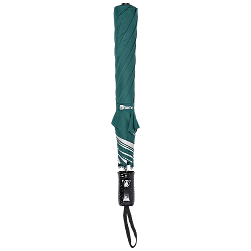 bb home 2 Fold Auto-Open Umbrella - With Fabric Cover, Green, UV Protection Coating, Large, 1 pc