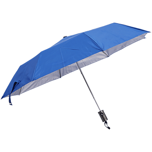 bb home 3 Fold Auto-Open Umbrella - With Fabric Cover, Sky Blue, UV Protection Coating, Large, 1 pc  