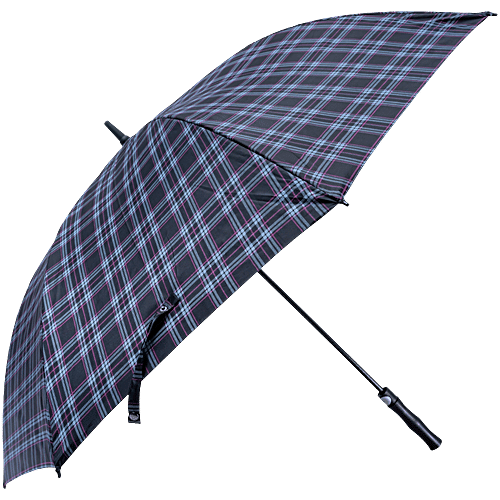 bb home Full Size Straight Umbrella - With Fabric Cover, Checks, UV Protection Coating, Large, Wide Coverage, 1 pc  