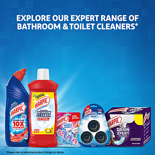 Harpic Atlantic Burst, Power Fresh 6 Toilet Cleaner Rim Block - Lasts Up To 300 Flushes, 35 g  Dirt Removal, Shiny Clean, Anti Limescale, Pleasant Fragrance, Active Foaming Action