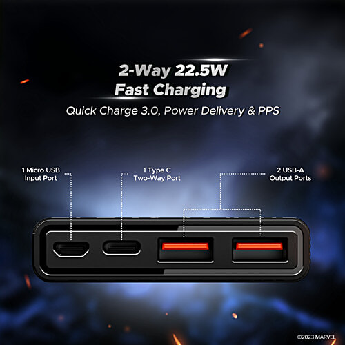 boAt Energyshroom PB300 10000 mAh Power Bank - Marvel Fusion, 1 pc