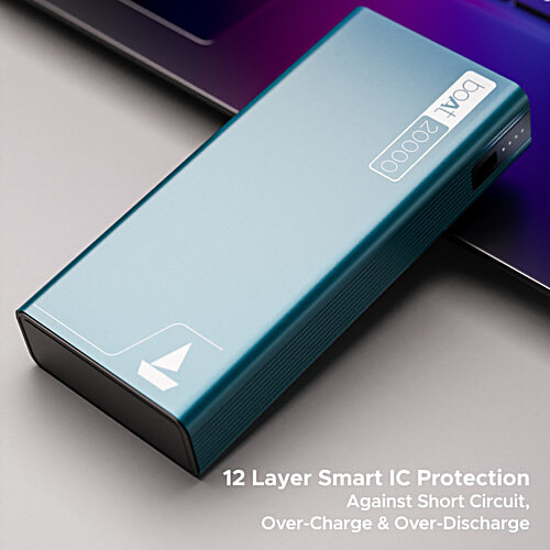 boAt Energyshroom PB400 20000 mAh Power Bank - Steel Blue, 1 pc  