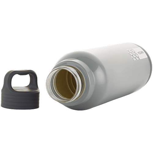 Nakoda Kids PU Insulated Water Bottle, Sterling, Grey, 600 ml  