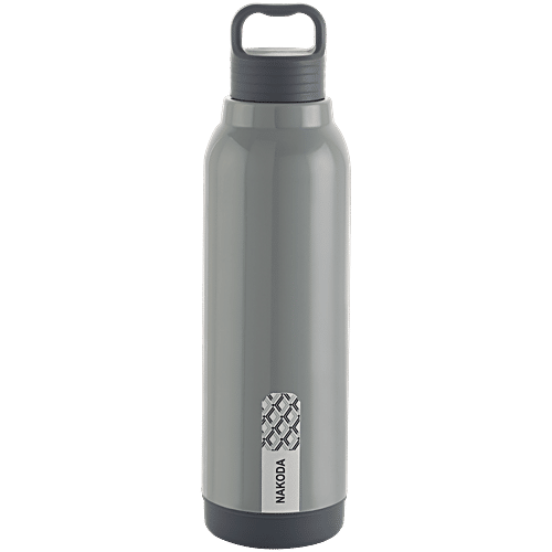 Nakoda Kids PU Insulated Water Bottle, Sterling, Grey, 600 ml  