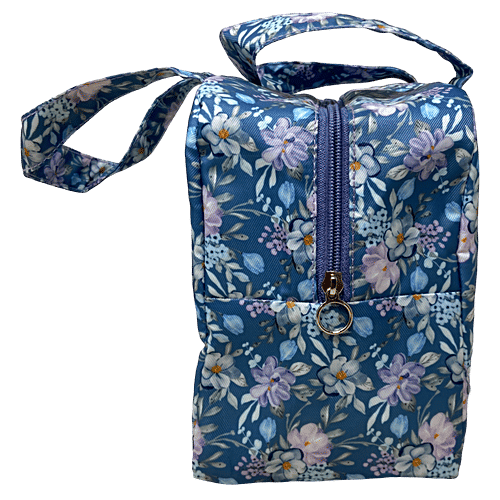 Hoom Lunch Bag - With Aluminium Insulation, Floral Print, Blue, 1 pc