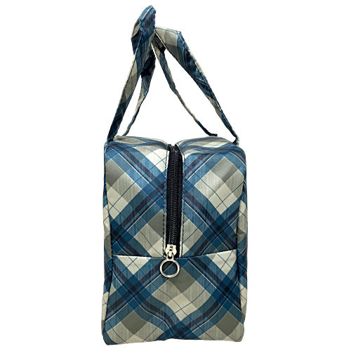 Hoom Lunch Bag - With Aluminium Insulation, Check Print, Blue, 1 pc