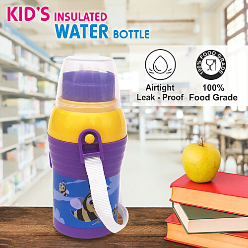 Princeware Lauren Plastic Insulated Kids Bottle - Violet, 450 ml  