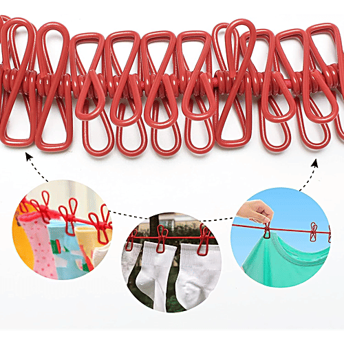 Swastik Stretchable Rope With Metal Clip - Assorted Colours, 1 pc