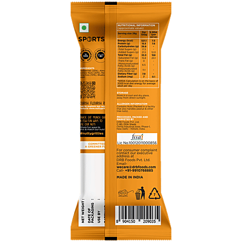 Nutty Gritties Sports Mix, 40 g Protein High
Dietary Rich Fibre