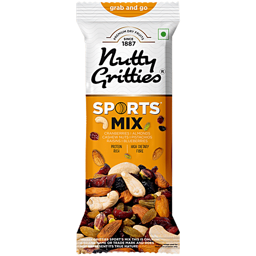 Nutty Gritties Sports Mix, 40 g Protein High
Dietary Rich Fibre