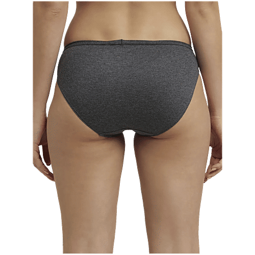 Jockey 1410 Women's Medium Coverage Super Combed Cotton Mid Waist Bikini With Concealed Waistband - Dark Assorted, 3 pcs (Size - L) 