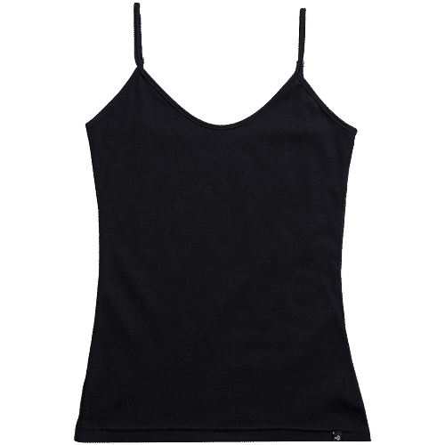Jockey 1487 Women's Super-Combed Cotton Rib Camisole With Adjustable Straps & StayFresh Treatment - Black, 1 pc (Size - S) 