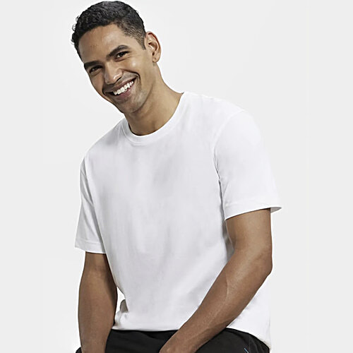 Jockey 2714 Men's Super Combed Cotton Rich Solid Round Neck Half Sleeve T-Shirt - White, 1 pc (Size - L) 