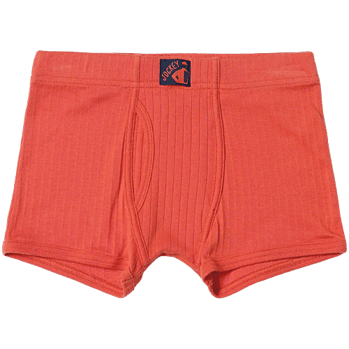 Jockey 3036 Boy's Super Combed Cotton Rib Fabric Solid Trunk With Front Open Fly & Ultrasoft Waistband - Assorted, 3 pcs (9-10 Years) 