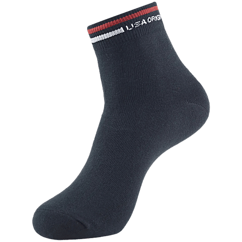 Jockey 7002 Men's Compact Cotton Stretch Ankle Length Socks With Stay Fresh Treatment - Black, 1 Pair (Free Size)