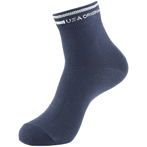 Jockey 7002 Men's Compact Cotton Stretch Ankle Length Socks With Stay Fresh Treatment - Navy, 1 Pair (Free Size) 