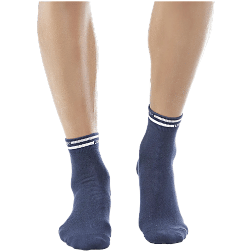 Jockey 7002 Men's Compact Cotton Stretch Ankle Length Socks With Stay Fresh Treatment - Navy, 1 Pair (Free Size) 